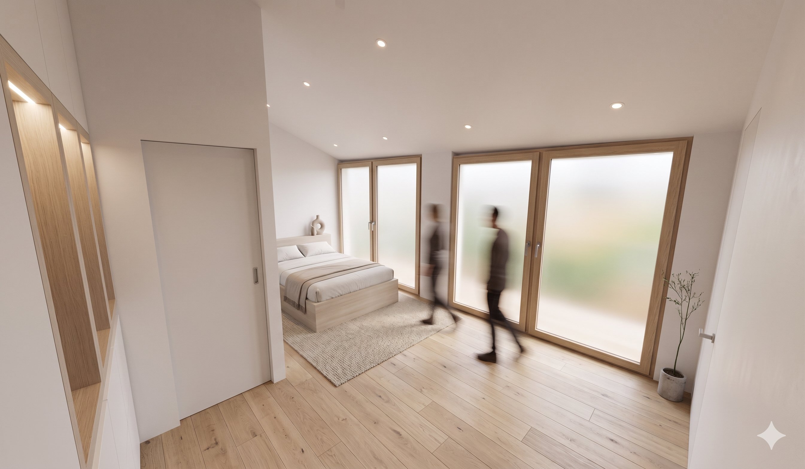 Rendu 3D chambre photoréaliste - Perly, Genève